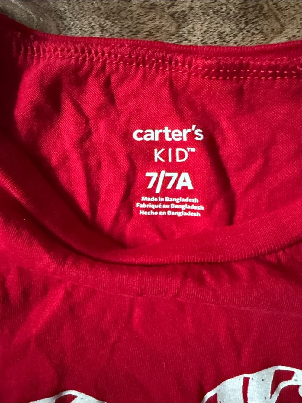 Carters bright red